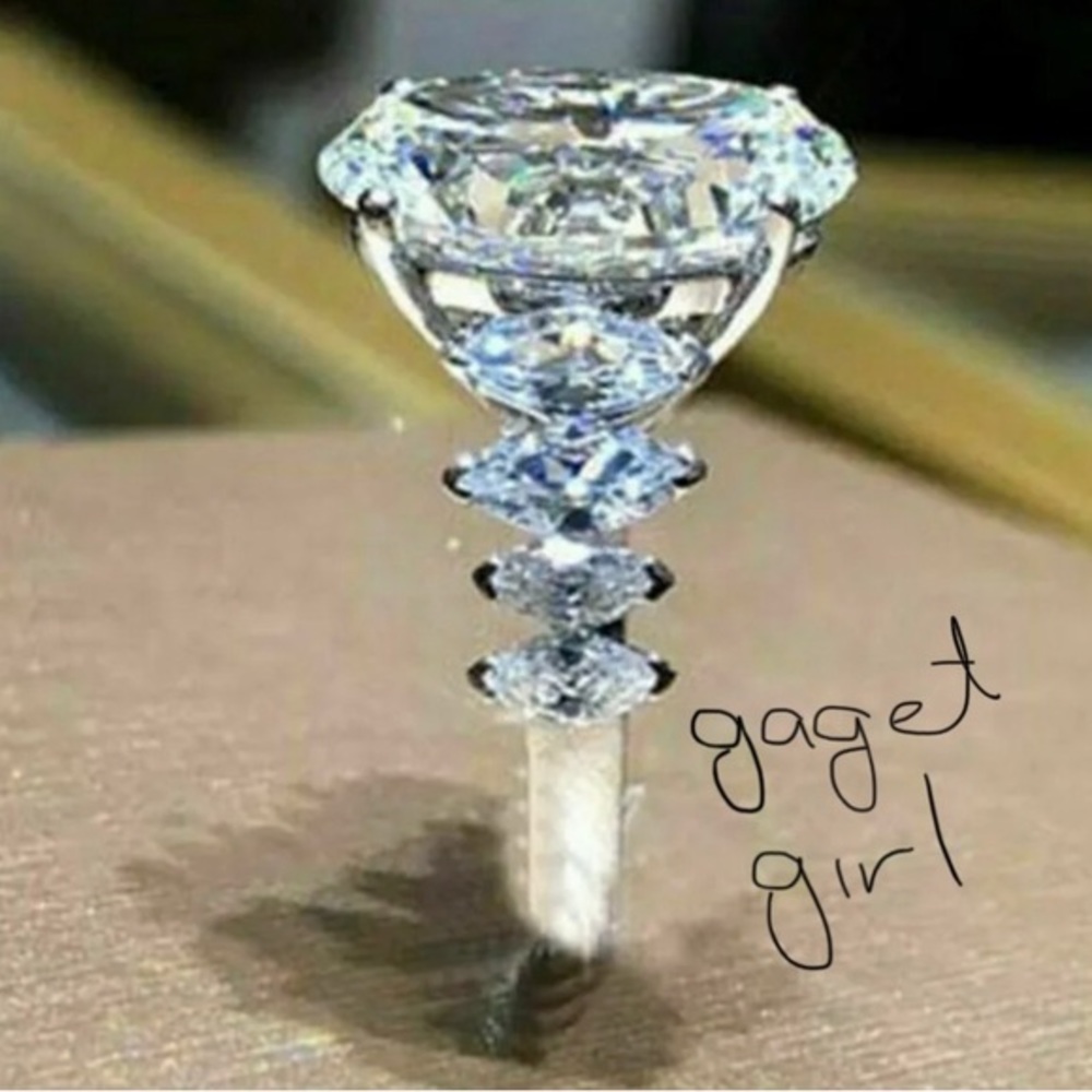 925 BRIDAL ENGAGEMENT RING WEDDING RING GG7 - Picture 3 of 6